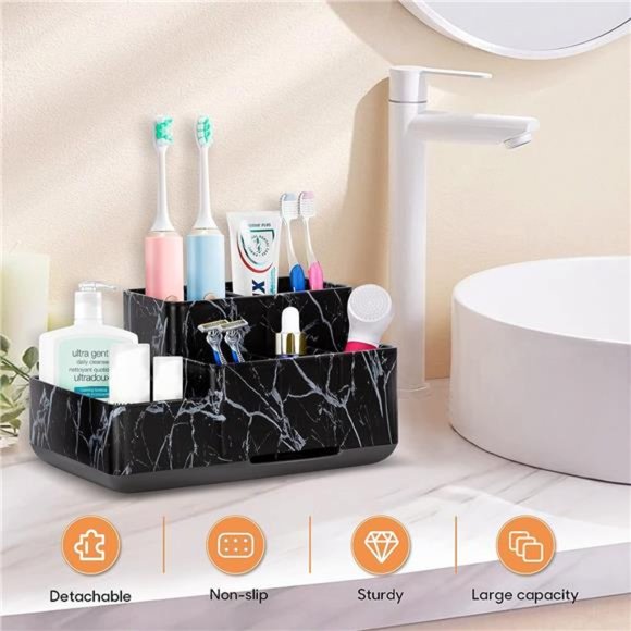 New - Toothbrush Holder,Bathroom Organizer, Multifunctional Storage - Picture 6 of 8